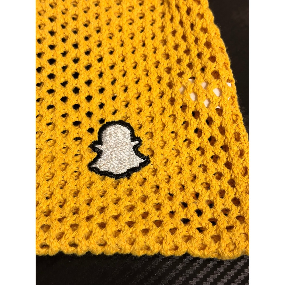Crochet Shoulder Bag Snapchat Logo Boho Festival - Picture 3 of 4